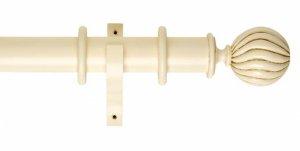SOLID WOOD TUDOR CURTAIN POLE